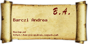 Barczi Andrea névjegykártya